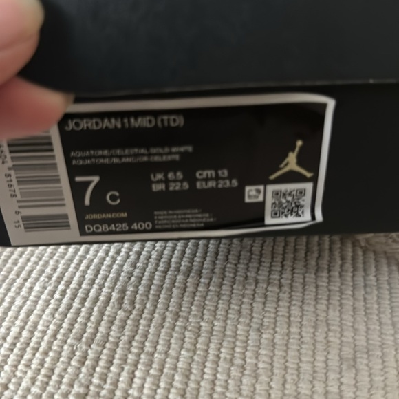 Jordan 1 mid Aquatone / celestial gold white 7c - Picture 6 of 6